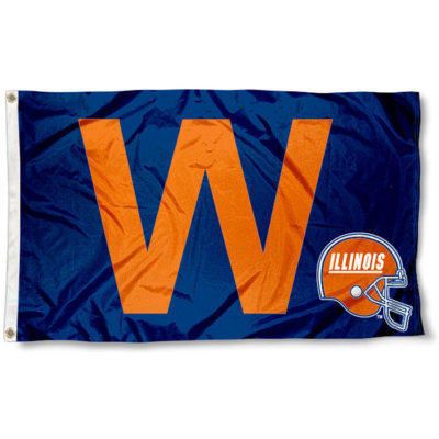  Illinois Fighting Illini Large New Logo 3x5 College Flag :  Sports & Outdoors