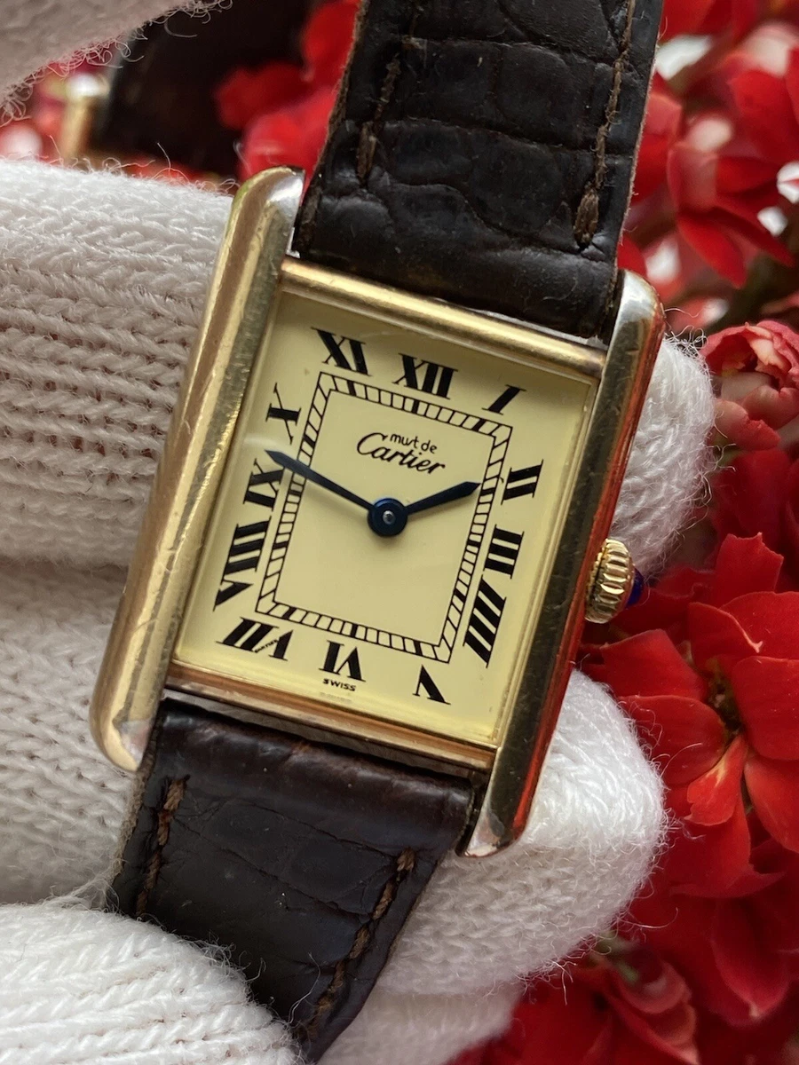 Cartier tank vermeil argent clearance 925