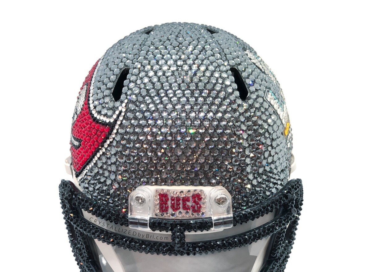 crystal football helmet for bead bracelets Any Team Bling Mini Football Helmet AUSTRIAN CRYSTALS NFL Bedazzled Riddell