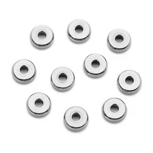 100pcs Stainless Steel Flat Spacer Beads Lots 6mm 8mm DIY Gold Beads Crafts - Bild 6 von 8