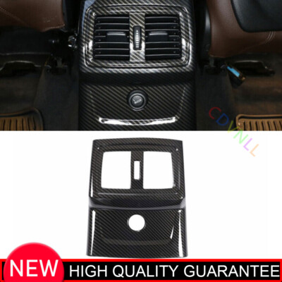 Fit For BMW X1 F48 2016-2019 Carbon Fiber Car Rear Air Outlet Vent Cover Decor