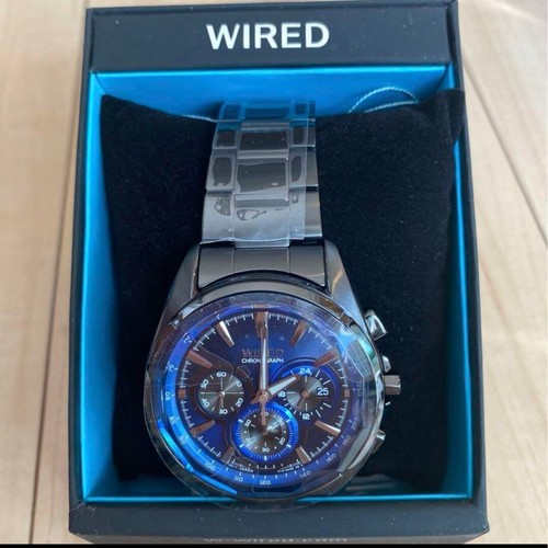Seiko Wired AGAV102 Automatic Date Blue Dial Analog Men's Watch Unused New - Picture 7 of 7