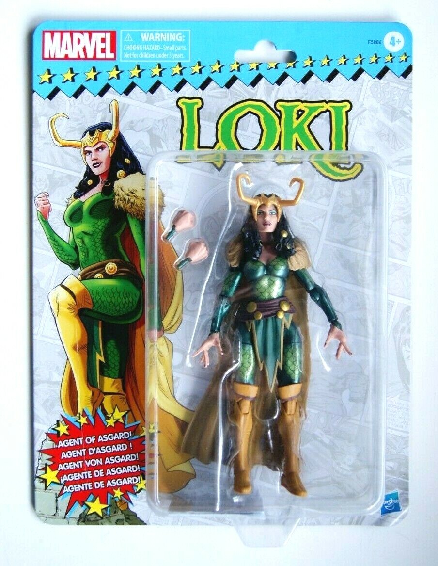 Marvel Legends Retro Carded LADY LOKI action figure! (Bent Corner