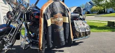 Harley Davidson Prestige Leather Jacket 100th Anniversary Heritage Springer Dyna