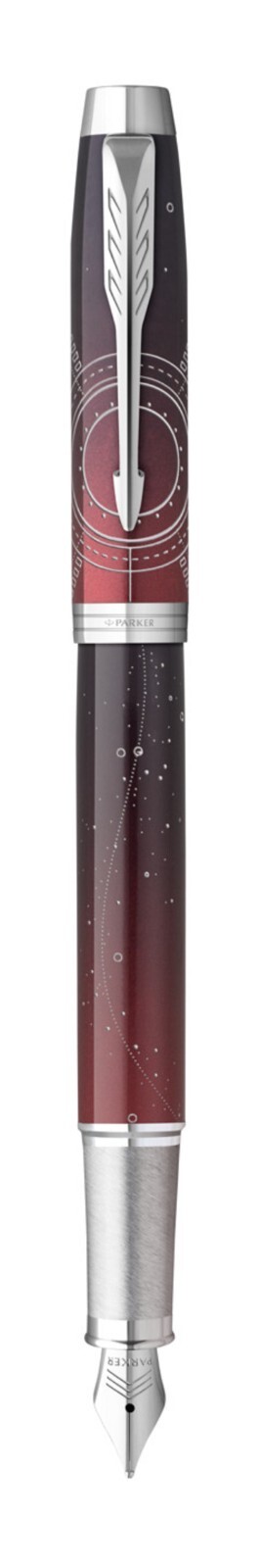 Parker IM Portal Red Lacquer & Chrome Trim Fountain Pen Fine New In Box