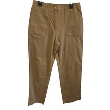 VTG Lauren Ralph Lauren Utility Pants High Waist Pockets Cotton Womens 10