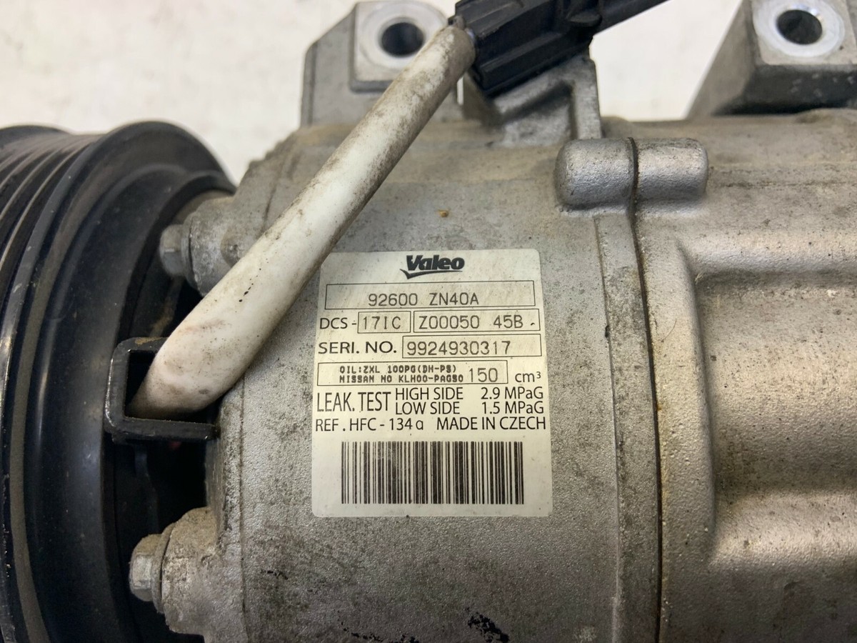 2007-2013 NISSAN ALTIMA OEM AC COMPRESSOR 2.5L 4 CYL 92600 ZN4DA