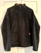 The North Face Osito Quarter Zip Pullover Black Women's Large Slim Fit