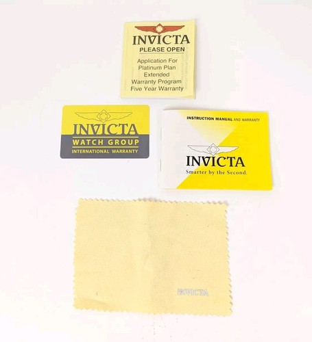 INVICTA Uhr Bedienungsanleitung, Garantieantrag, Garantiekarte & Tuch