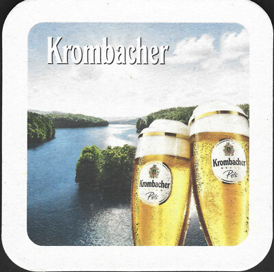 Bierdeckel - Coaster , Krombacher Pils, Genuß unter Freunden, Krombach-Talsperre