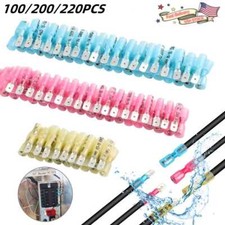 Electrical Heat Shrink Male Female Spade Wire Connectors Crimp Terminals Set