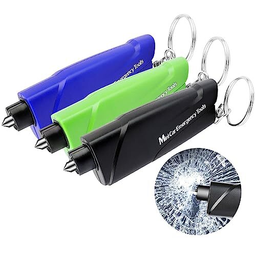 Marteau De Sécurité Pour Voiture - Coupe-ceinture Et Brise-vitre - Lot De 4 Outils D'urgence En Acier Carbone - 6
