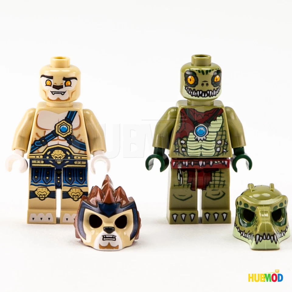 LEGO Leyendas de Chima Crawley Cocodrilo y León Lennox Minifigura Minifigura Minifigura Foto 2 de 3