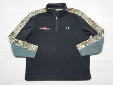 Legendary Original Deer Gear Mens Black Pullover Fleece Hunting Jacket - Size L