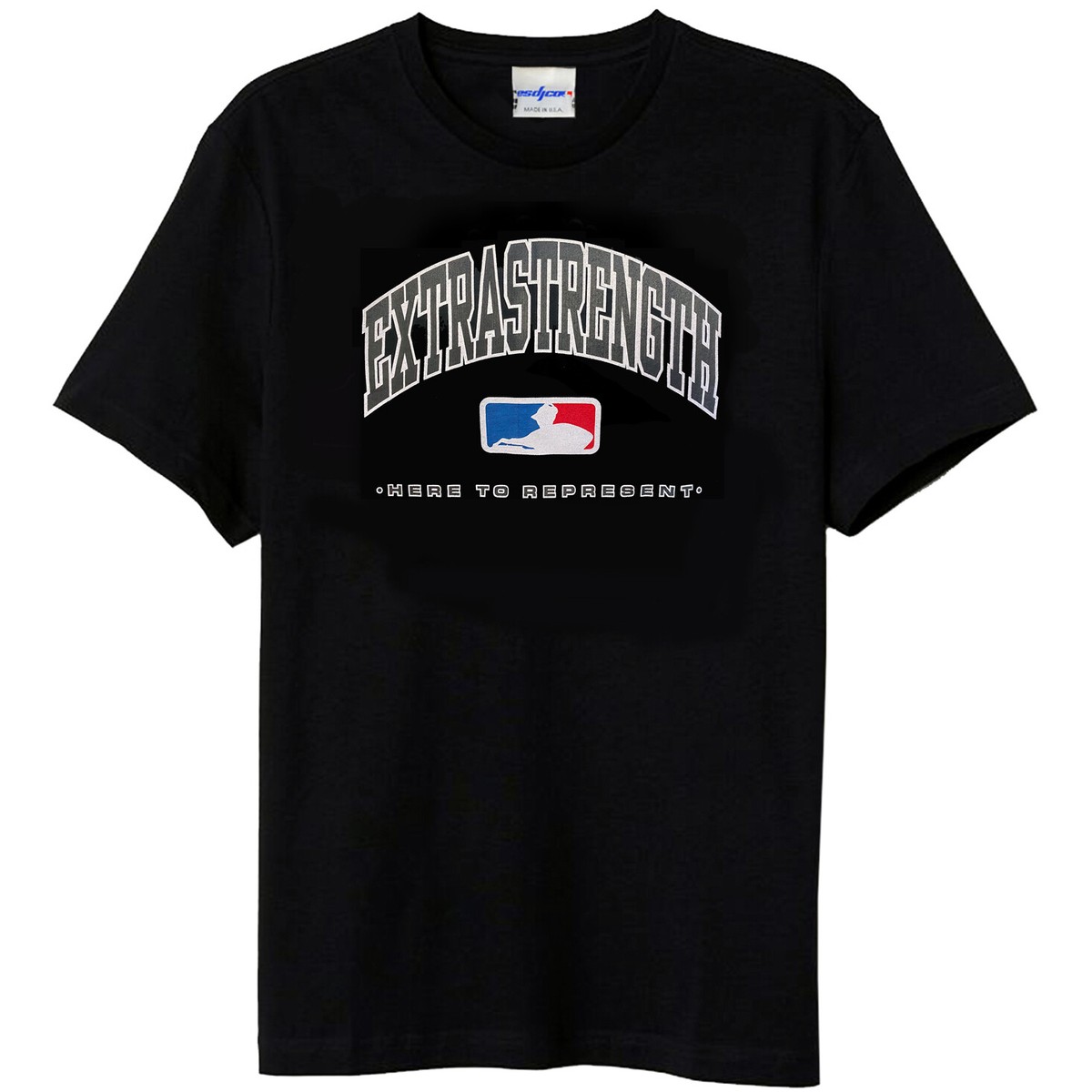 ESDJCO Men's Classic Extra Strength Here To Represent DJ Logo T