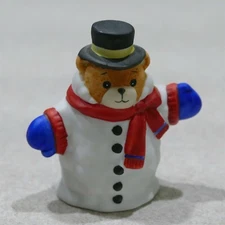 Vintage 1988 Enesco Lucy Riggs Lucy And Me Bears Snowman Snowbear