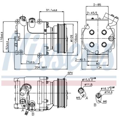 Kompressor Klimaanlage passend für Honda Civic VII Hatchback Stream