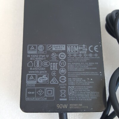 Genuine Microsoft AC Adapter 90W Model 1749 15V 6A for Surface Pro