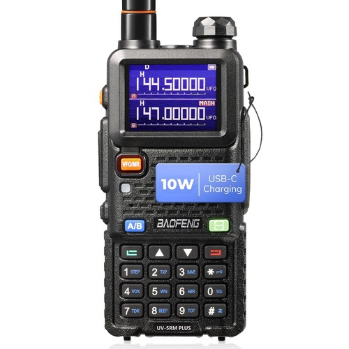 Digital Handheld 10W Ham Radio, Scanner Two Way UHF VHF NOAA FM AM Dual Band New
