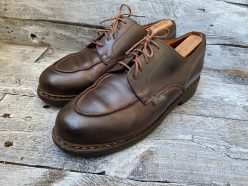 Paraboot chambord brown derby casual leather shoes Uk 8 US 9 EU 42, mocassin