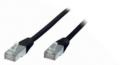 2m CAT.5e Gigabit Patchkabel FTP schwarz Netzwerkkabel LAN DSL CAT 5 Kabel