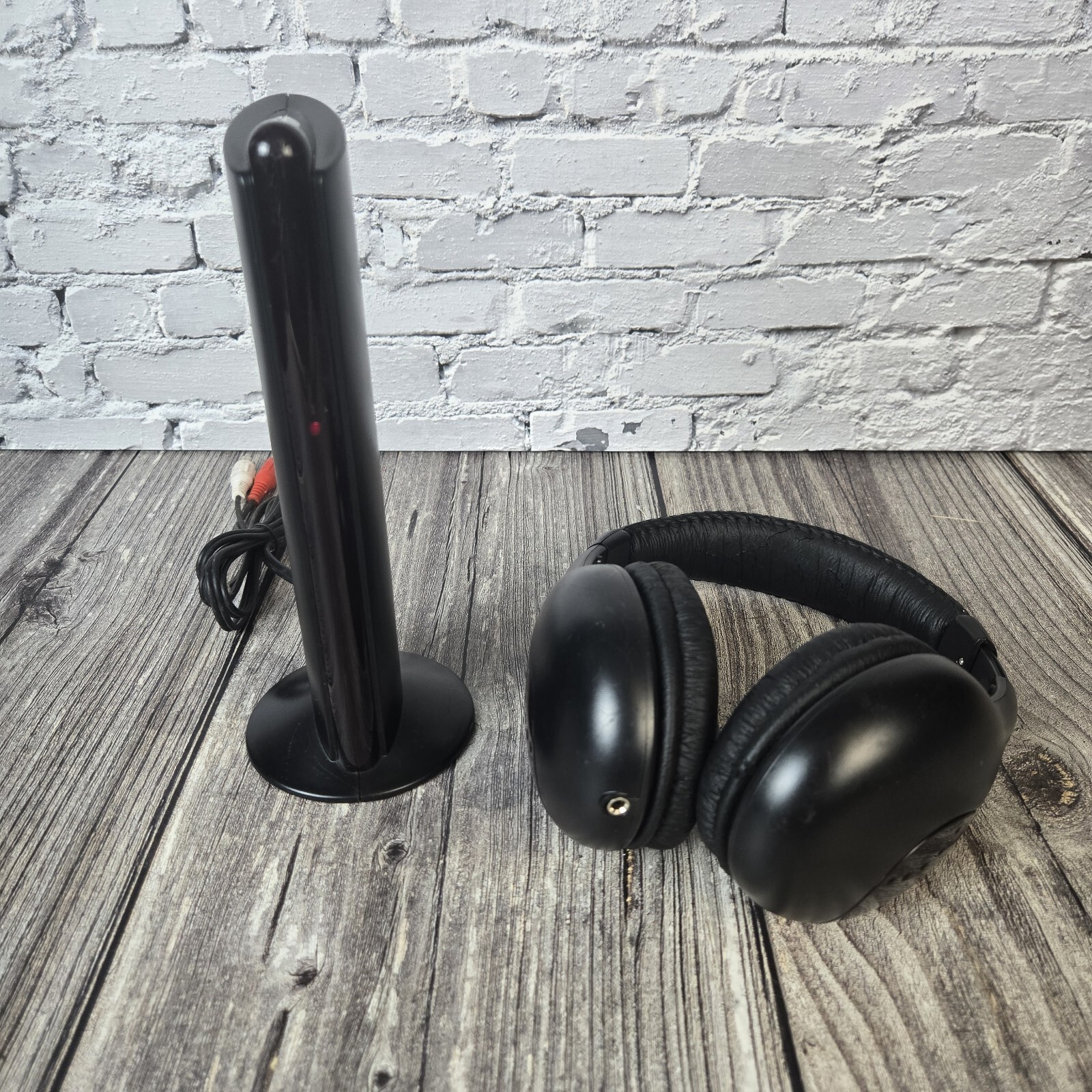 TV Headset 5 IN 1 Headphone Wireless Monitoring RF & FM TRANSMITTER AUDIO SYSTEM