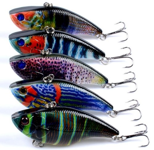 5 pezzi esche da pesca Minnow VIB 18,4 g esca da nuoto dura esca per carpe acqua salata - Foto 1 di 9