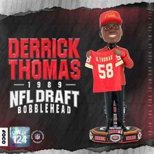 DERRICK THOMAS Kansas City Chiefs Legend 1989 NFL Draft Day Bobblehead NIB!