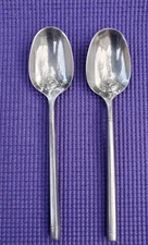 2-Hampton RITZ Glossy Stainless Flatware TEASPOONS 6 3/8"