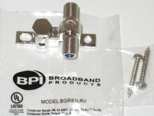 Cable TV F Connector Ground Block Coaxial RG59 RG6 internet digital phone NEW