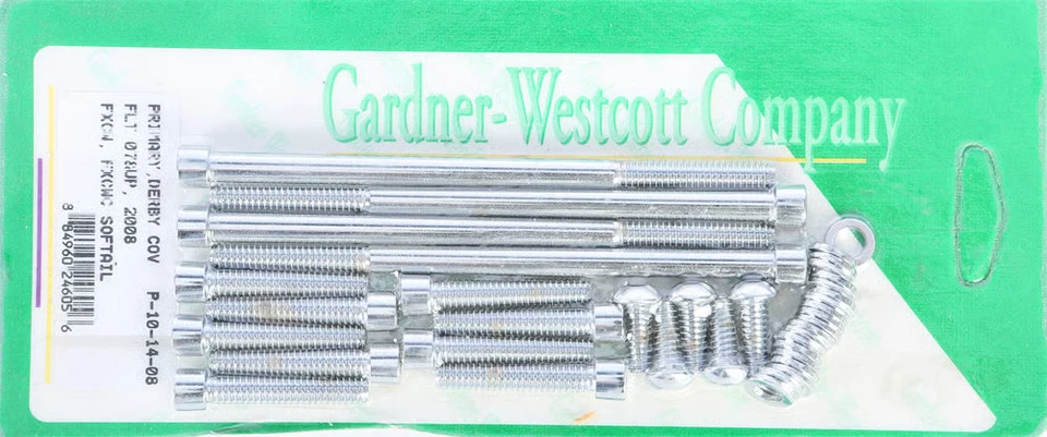 Kit de pernos primarios de cabeza de enchufe de acero cromado pulido Gardner Westcott P-10-14-08 Foto 3 de 4