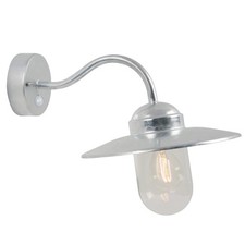 Outdoor Light Silver Luxembourg Wall IP54 Galvanized Steel PIR Motion Sensor
