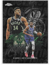 2025-26 Topps Chrome Instinct Giannis Antetokounmpo Rookie Card RC. rookie card picture