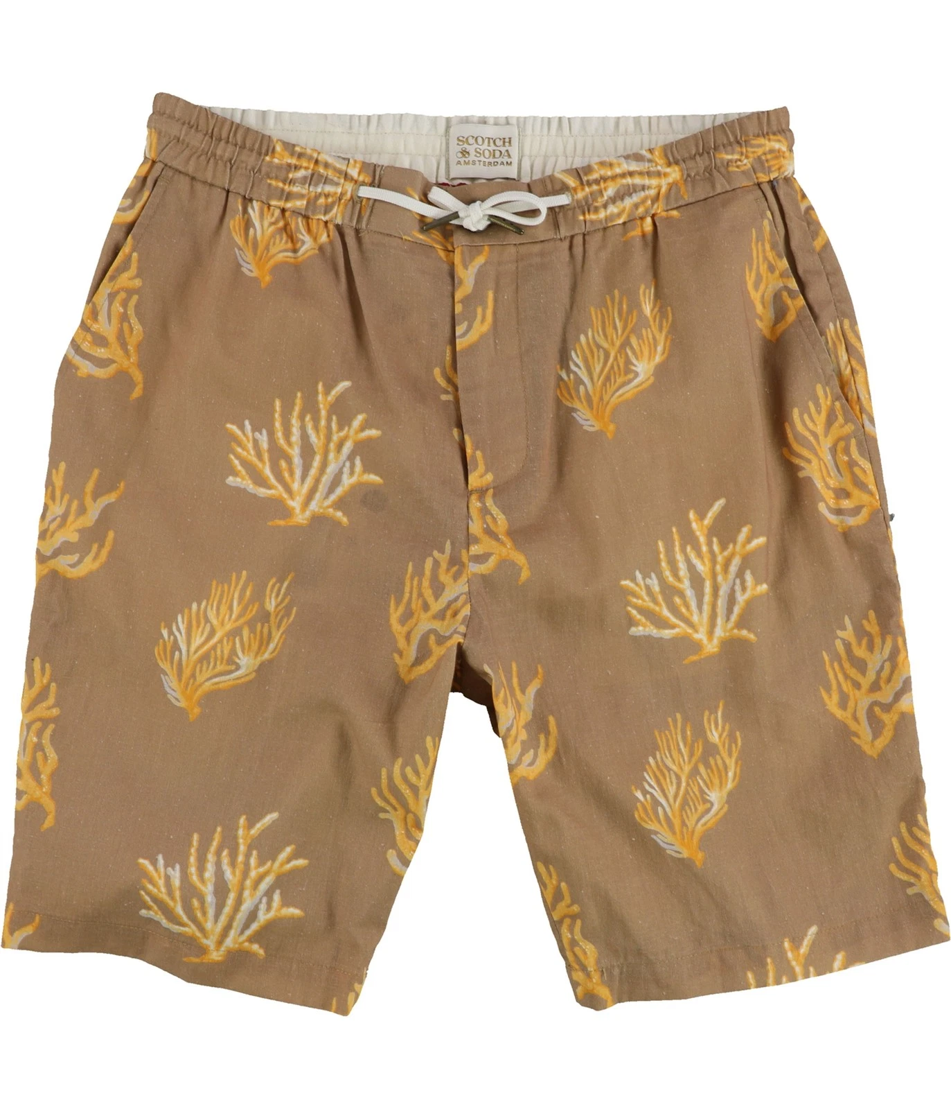 Scotch & Soda Mens Coral Print Casual Walking Shorts