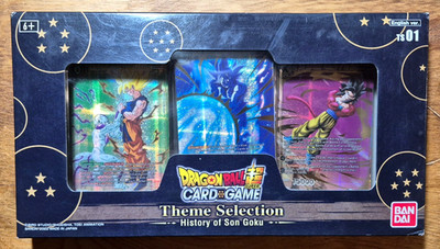 NEW SEALED Dragon Ball Super Theme Selection Box: HISTORY OF SON GOKU, 15 Cards