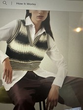 VERONICA BEARD SWEATER WOMENS VEST WITH T-SHIRT SIZE SMALL