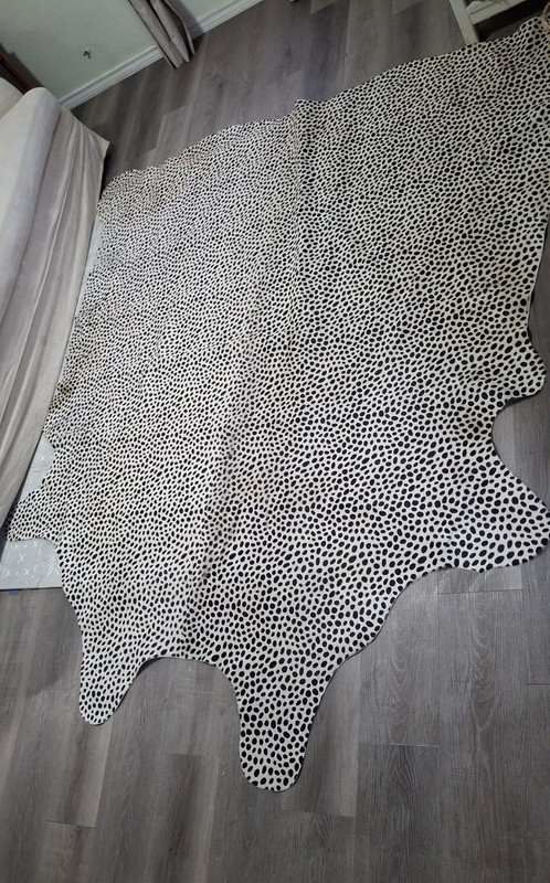 Genuine ChetahCowhide Rug- Size 8x7' MADE IN BRAZIL