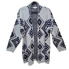Bartolini Wool Cardigan Womens Large Equestrian South Western Aztec Tribal Long