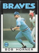 1986 Topps Bob Horner Atlanta Braves #220