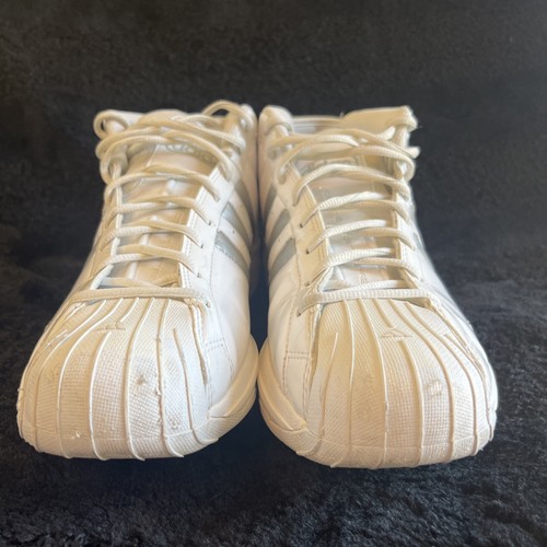 Adidas Pro Model 2G White/silver Bounce Shoes Sneakers Men's Size 13 FV7049 - Imagen 5 de 10