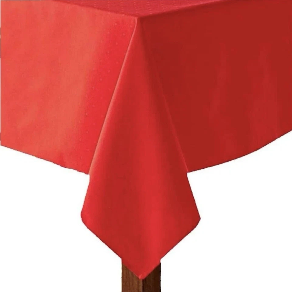 NEW Kate Spade Larabee Dot Red Holiday 9pc Tablecloth & Cloth Napkin Set 102x60” - Image 3 of 4