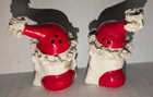Vtg MCM Salt & Pepper Shakers Old Flame Candle Co 1950s Japan Ceramic w/cork H3 — photo 4