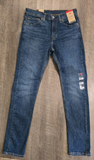 Levis Mens Jeans 31x32 510 Skinny Blue Denim Low Rise Stretch Strauss NWT