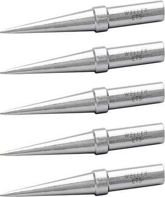 Weller Genuine 5 Piece Soldering Tips Set, conical, 0.016'' - TETS-5