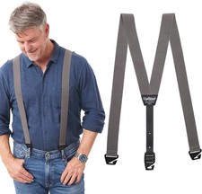 HIKERS - Upfitter Hidden Suspenders for Men Under Clothes - 3 Point Belt Loop