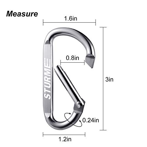  12pcs Carabiner Clip 3" Small Durable Carabiner Keychain Carabeaner Assorted - Bild 5 von 8