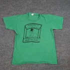 Vintage Paper Thin Shirt Mens Large Green 80s Single Stitch Vincent T Doo-Dah