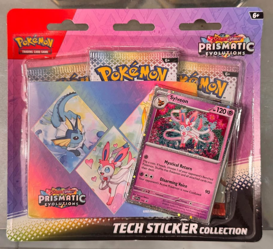 Pokemon Prismatic Evolutions Tech Sticker Collection RANDOM ART