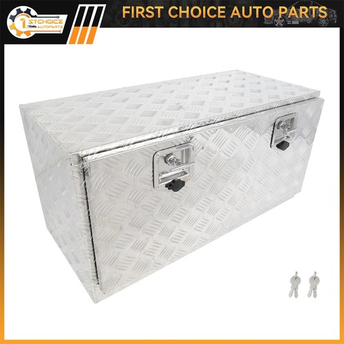 44x18x18 Black Aluminum Storage Tool Box – With 2 Lift Air Rods, AUT Brand