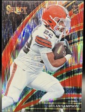 2025 Panini Select - Black and Red Prizm Shock #255 Dylan Sampson Browns Rookie